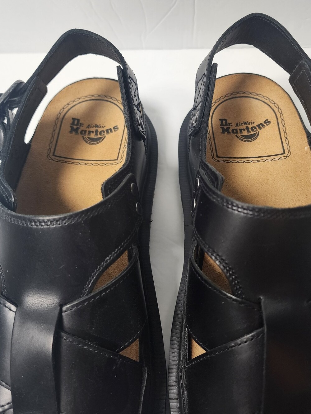 Dr Martens Archive Fisherman Womens Black Leather Dual Buckle Sandel Size 10 - Picture 5 of 13